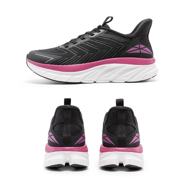 [ALLSWIFIT 2.0] Women's Comfortable Walking Sneakers - BLACK/FUCHSIA - 5